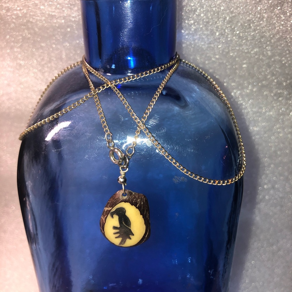 Vintage Parrot and Scorpion necklace set